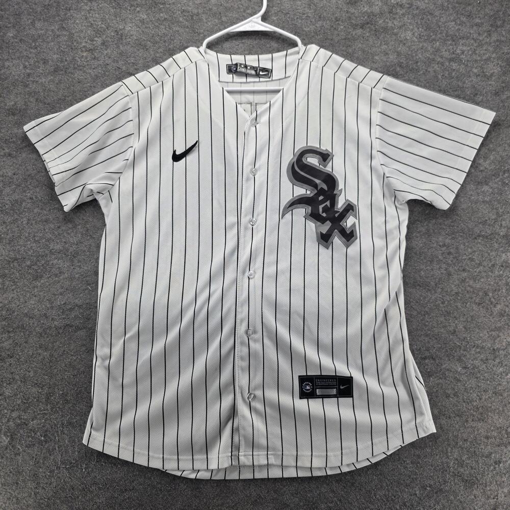 Chicago White Sox Jersey Mens M White MLB Baseball Button Front Nike Anderson 7